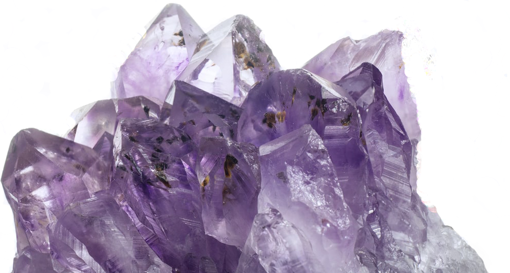 amethyst crystals - natural dermatology hero image