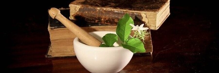 Old texts and Mortar and Pestle - TCM and Immunity