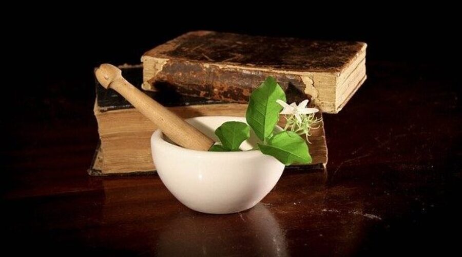 Old texts and Mortar and Pestle - TCM and Immunity