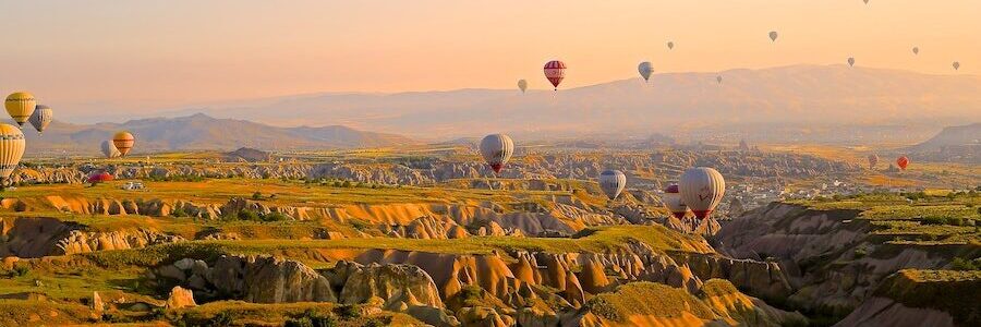 Desert landscape with hot air balloons - treating Teenage Cystic Acne